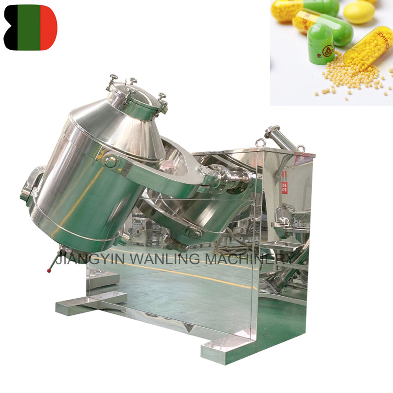 WLS Pharmaceutical Powder 3D Drum Mixer Machining